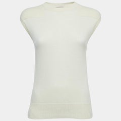 Loro Piana Ivory White Cashmere Vest S
