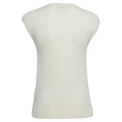 Used Loro Piana Ivory White Cashmere Vest S