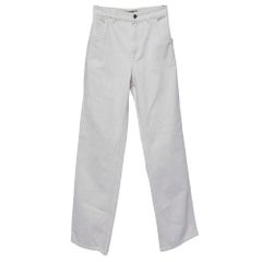 Loro Piana Elfenbein-Weiße Releigh-Hose aus Baumwolle XS