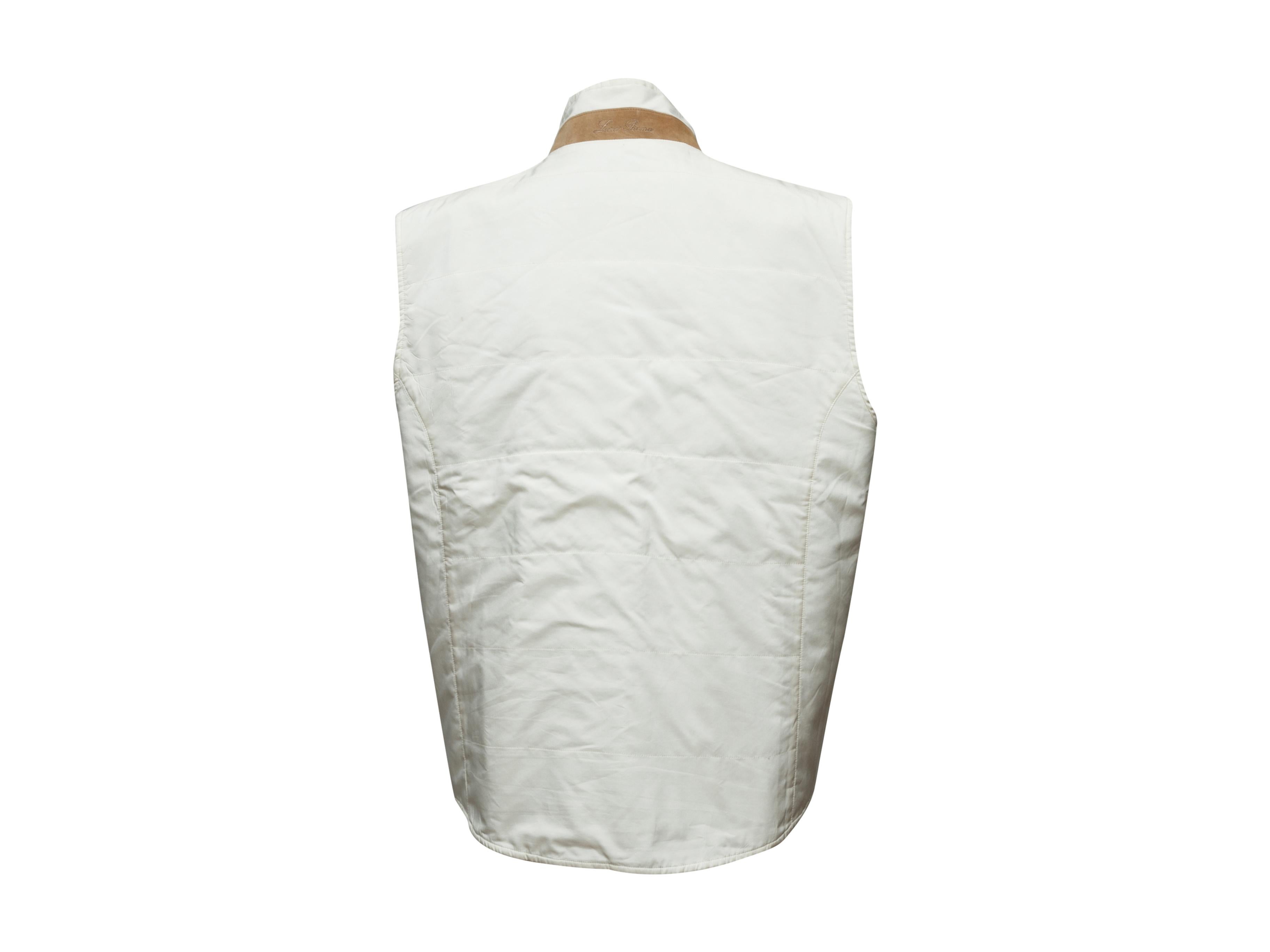 Loro Piana Khaki & White Reversible Vest 2