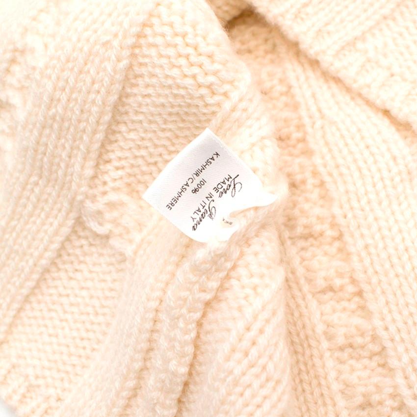 Loro Piana Kids' Cream Cashmere Cable Knit Poncho - Size 5 Years For Sale 1