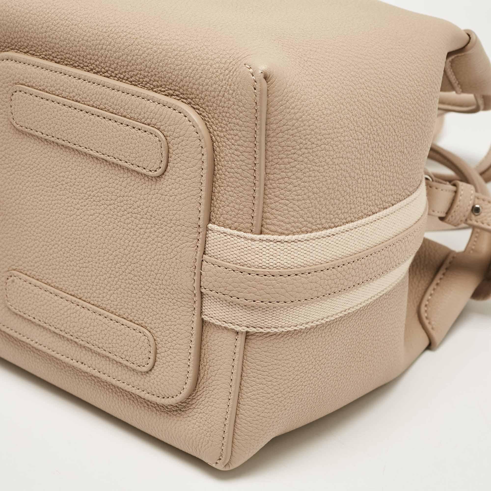 Loro Piana Light Beige Leather Small Bale Shoulder Bag For Sale 5