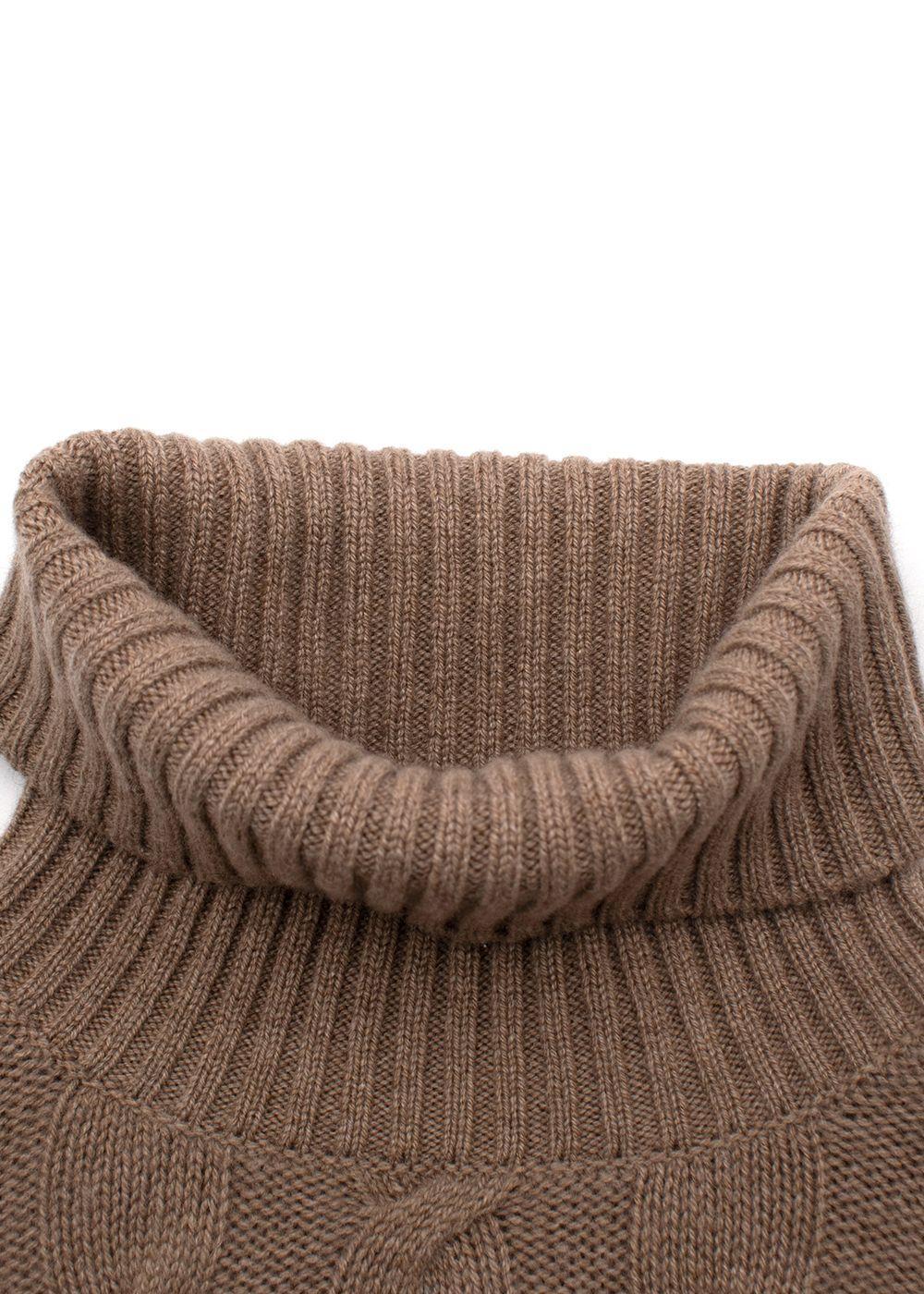 brown cable knit sweater