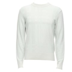 LORO PIANA jersey de punto a cuadros grandes de cachemira de seda verde claro IT48 M