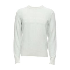 LORO PIANA light green silk cashmere big checkered knitted sweater IT48 M