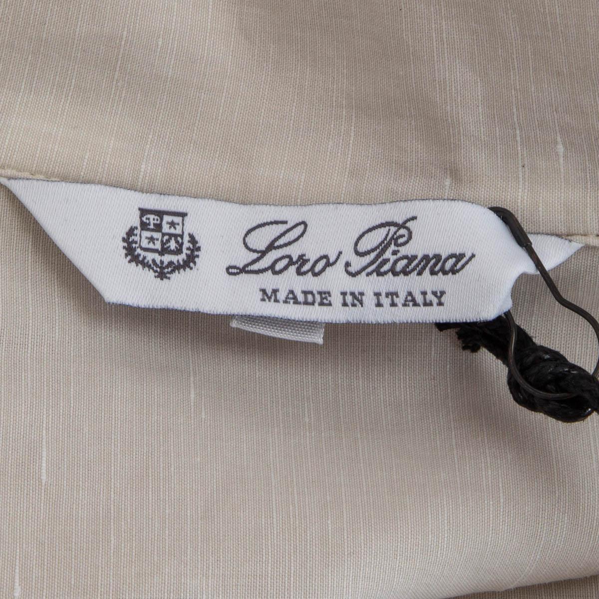 LORO PIANA light grey cotton PATCH POCKET Button-Up Shirt 44 L For Sale 2