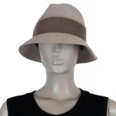 LORO PIANA light grey melusine INGRID FEDORA Hat S