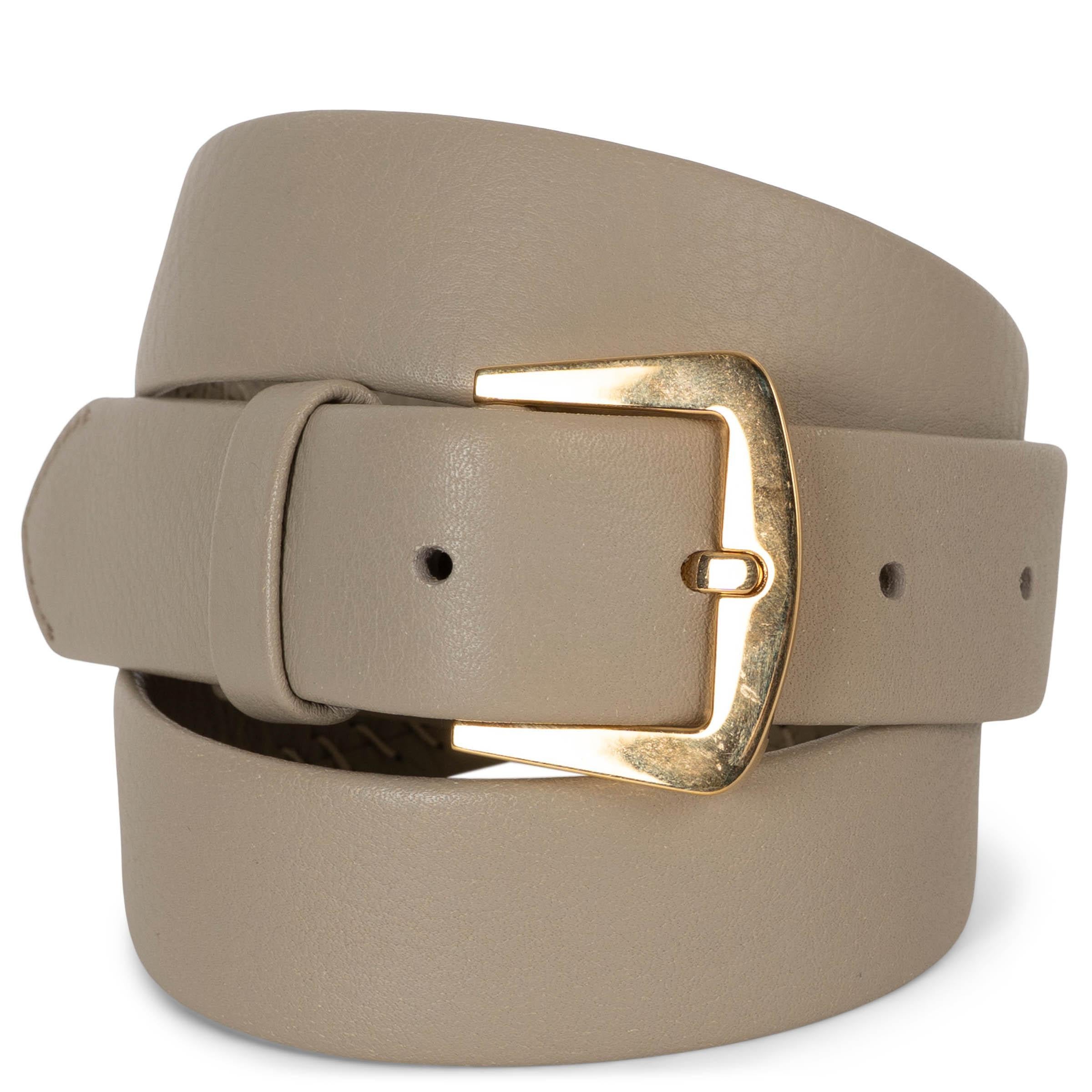 LORO PIANA taupefarbener Ledergürtel 85