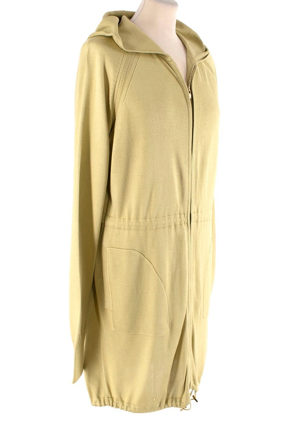 Loro Piana Lime Green Silk Knitted Long Cardigan - US 0-2 In New Condition For Sale In London, GB