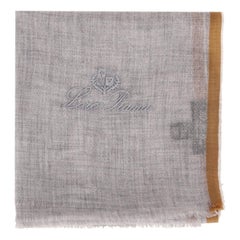 Loro Piana Logo Embroidered Cashmere Shawl/Scarf
