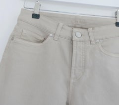 Loro Piana Women's Mathias Light Beige Denim Trousers IT38/UK6 New