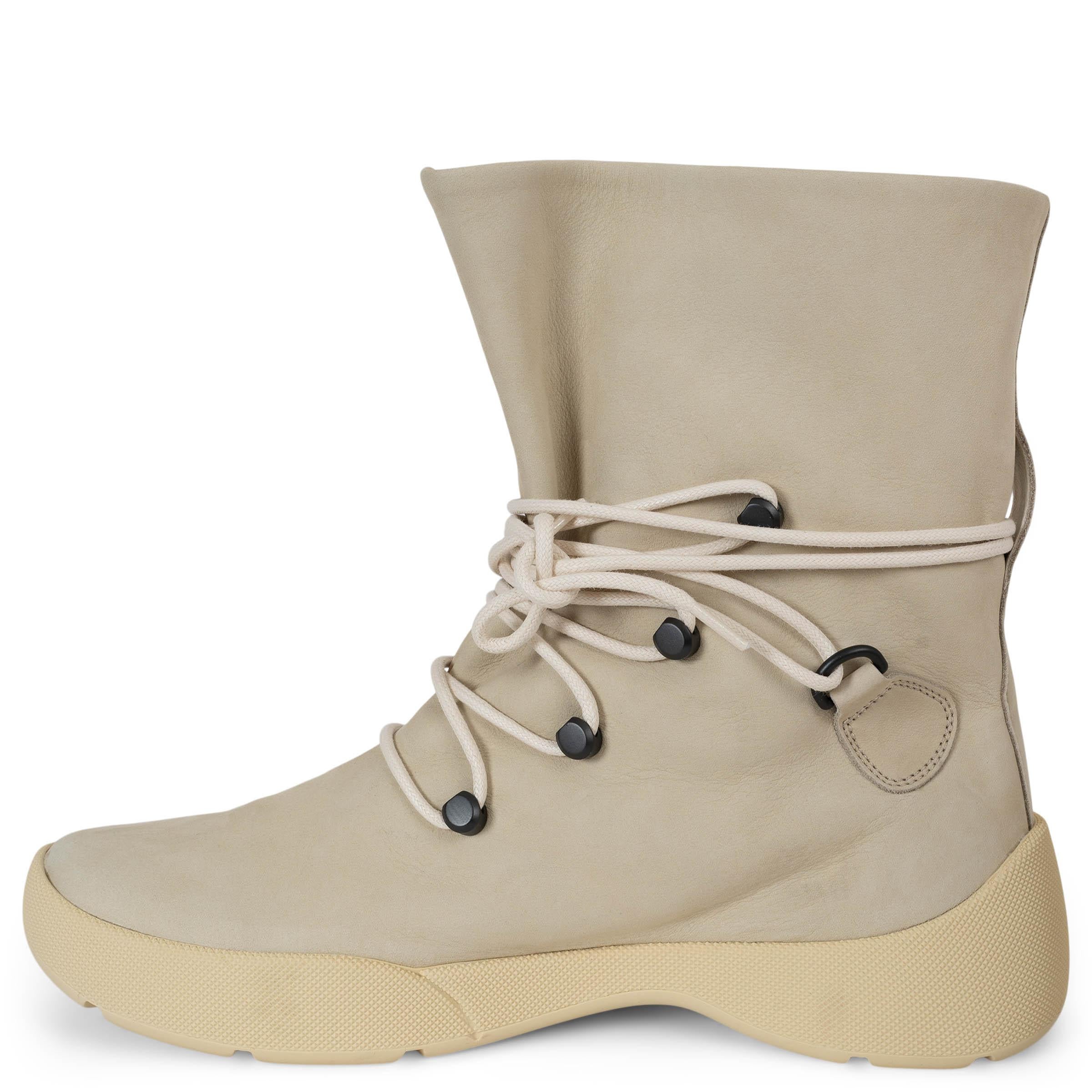 Beige LORO PIANA Melted Butter beige nubuck 2023 TRACE Boots Shoes 38 For Sale
