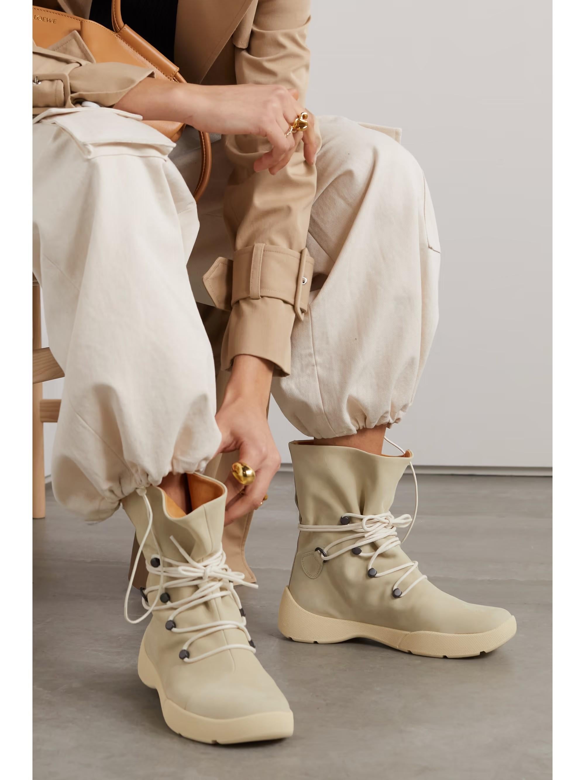 LORO PIANA Melted Butter beige nubuck 2023 TRACE Boots Shoes 38 For Sale 4