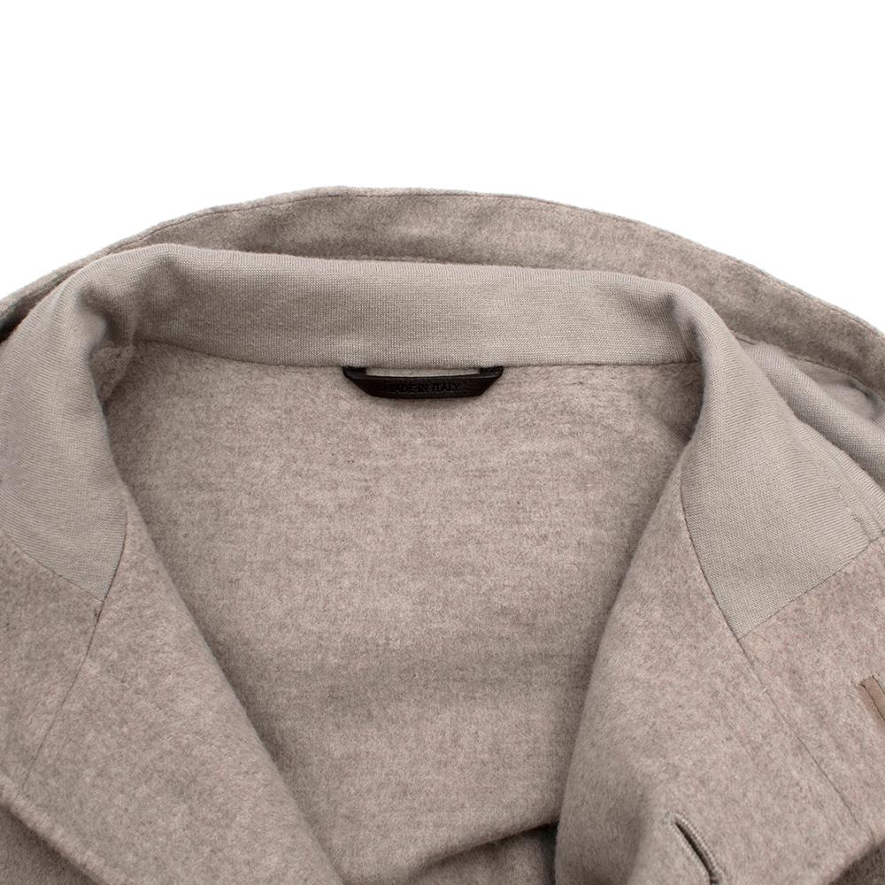 Gray Loro Piana Men's Grey Baby Cashmere Hooded Jacket - Size XXL For Sale