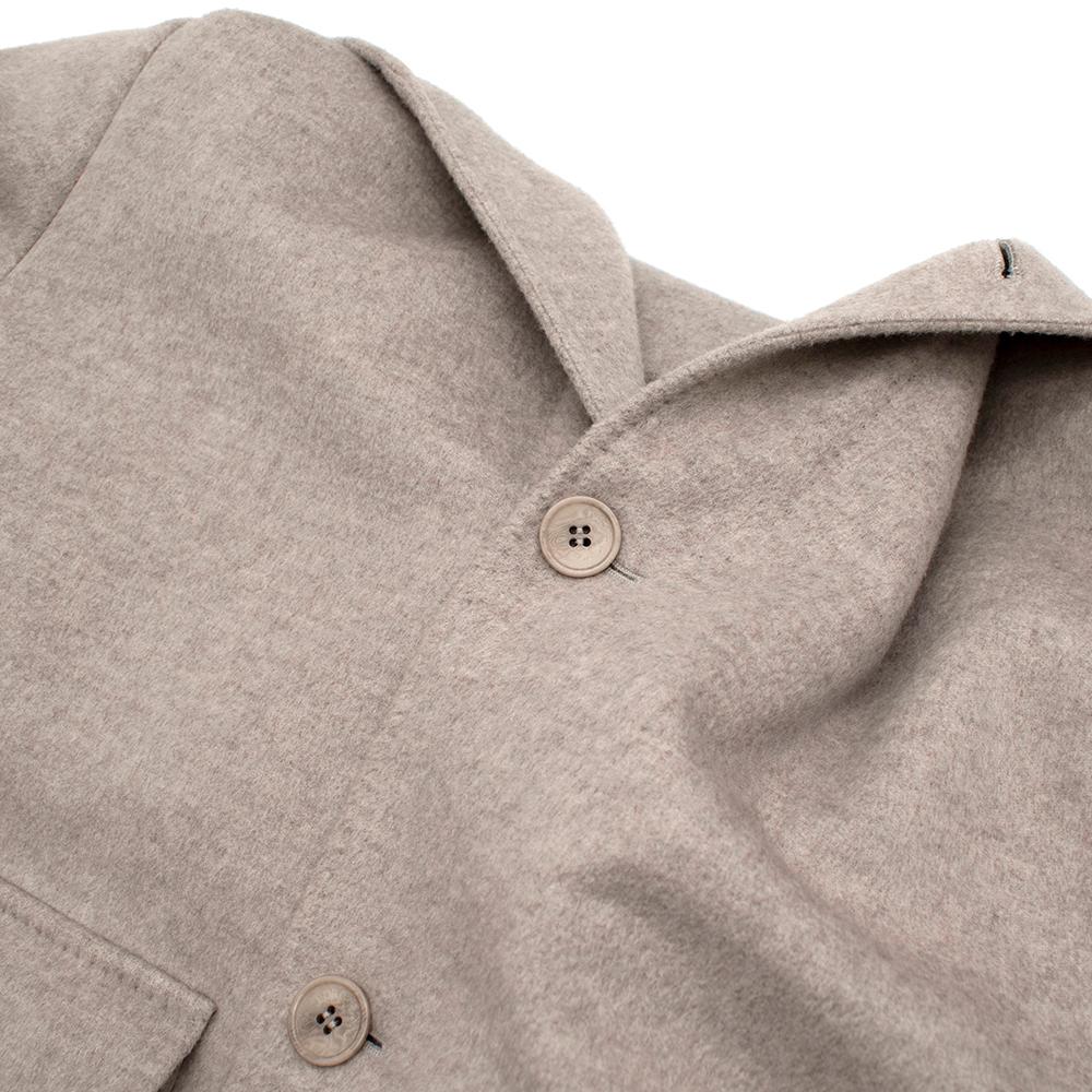 Loro Piana Men's Grey Baby Cashmere Hooded Jacket - Size XXL In Excellent Condition For Sale In London, GB