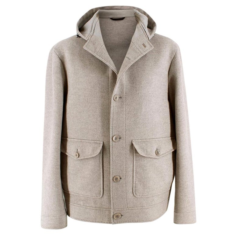 Loro Piana Men's Grey Baby Cashmere Hooded Jacket - Size XXL For Sale at  1stDibs | loro piana coat mens, loro piana jackets, loro piana mens jacket