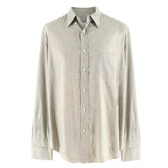 Loro Piana Men's Houndstooth Check Print Cotton Shirt XL