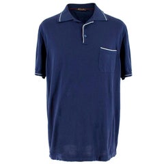 Loro Piana Men's Navy Cotton Polo Shirt XXL
