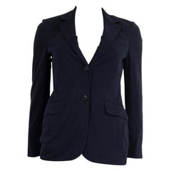Loro Piana Giacca Blazer CLASSIC blu notte in misto cotone 36 XXS