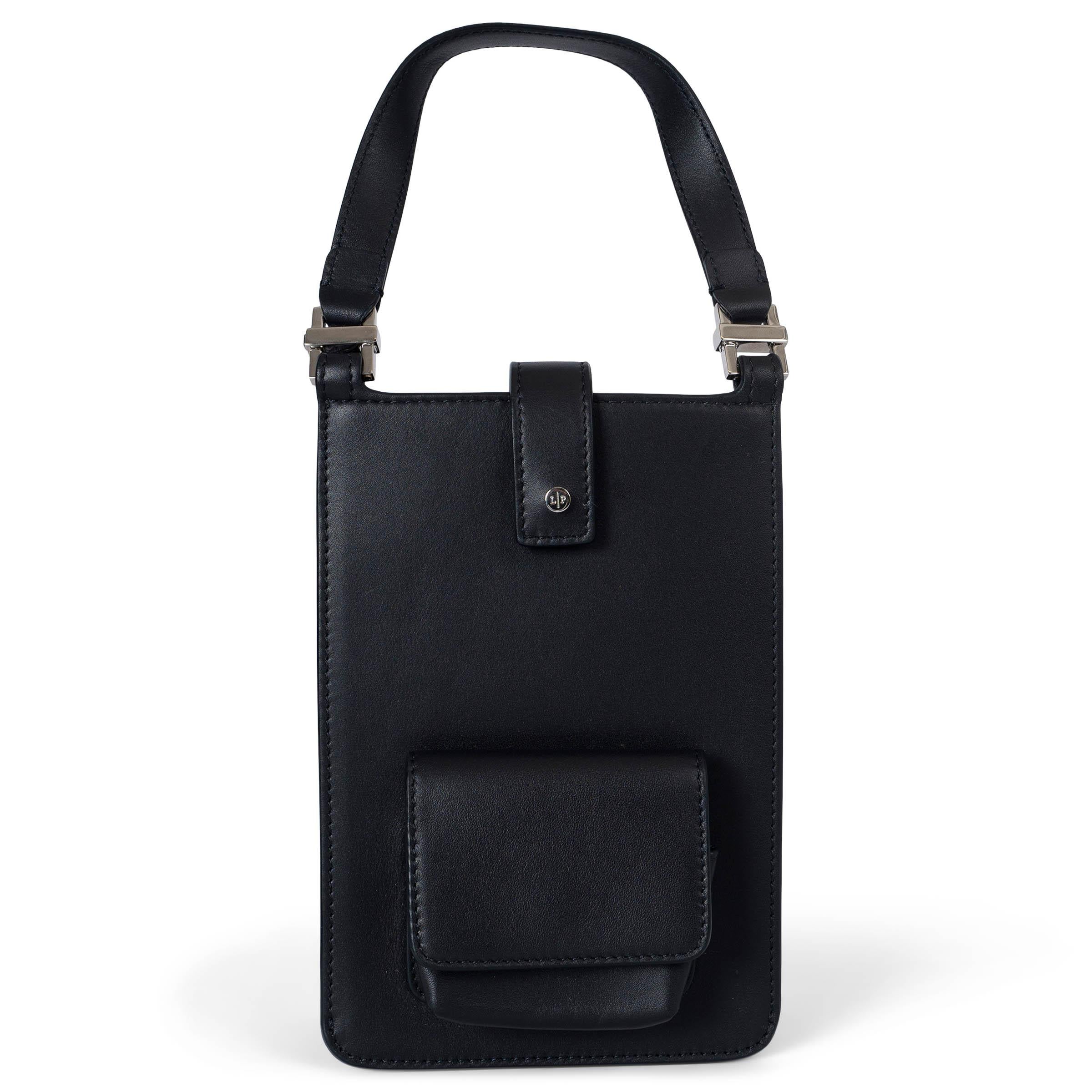 LORO PIANA midnight blue leather FORGET ME NOT PHONE POUCH Bag 1