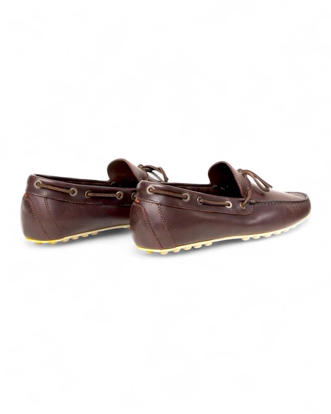 Loro Piana Mokassino Dot Sole Roadster Marrone im Angebot 1