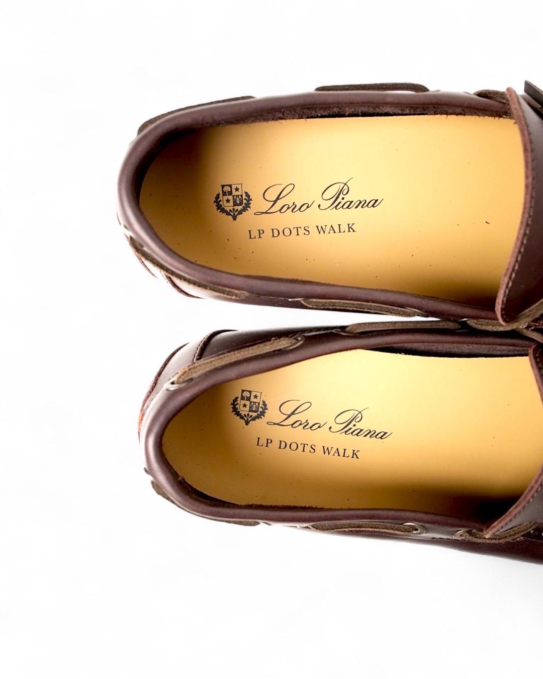 Loro Piana Mokassino Dot Sole Roadster Marrone im Angebot 3