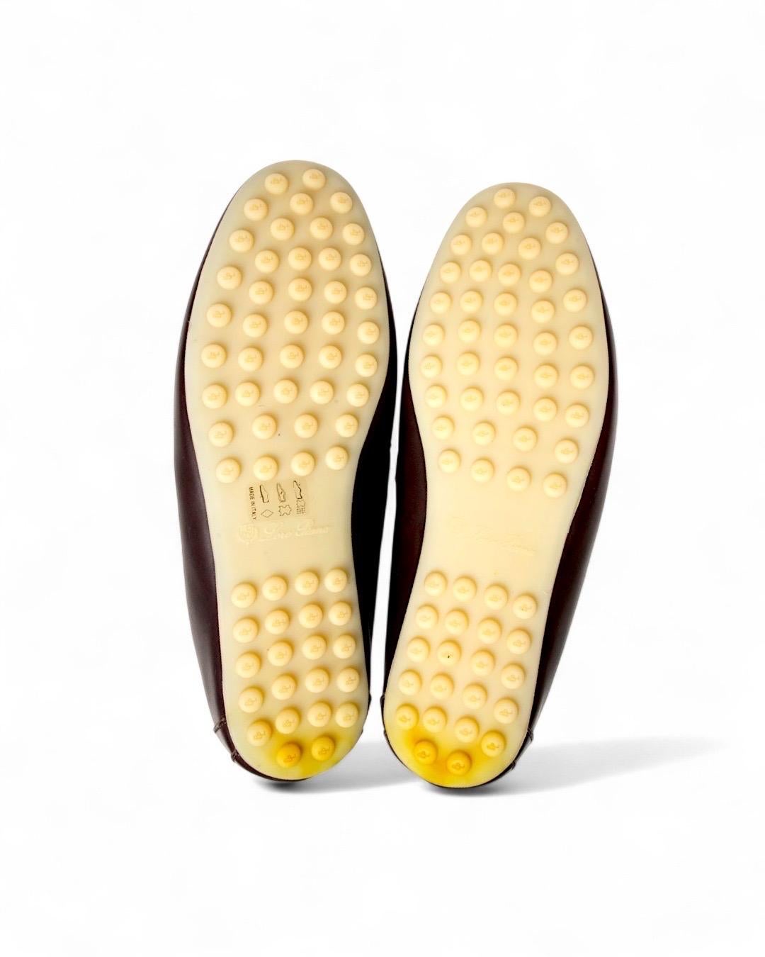 Loro Piana Mokassino Dot Sole Roadster Marrone im Angebot 4