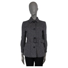 LORO PIANA multicolor cashmere 2022 ARAN BELTED TWEED Jacket 36 XXS