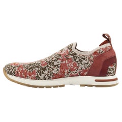 Loro Piana Multicolor Knit Fabric 360 LP Flexy Walk Slip On Turnschuhe Größe 38