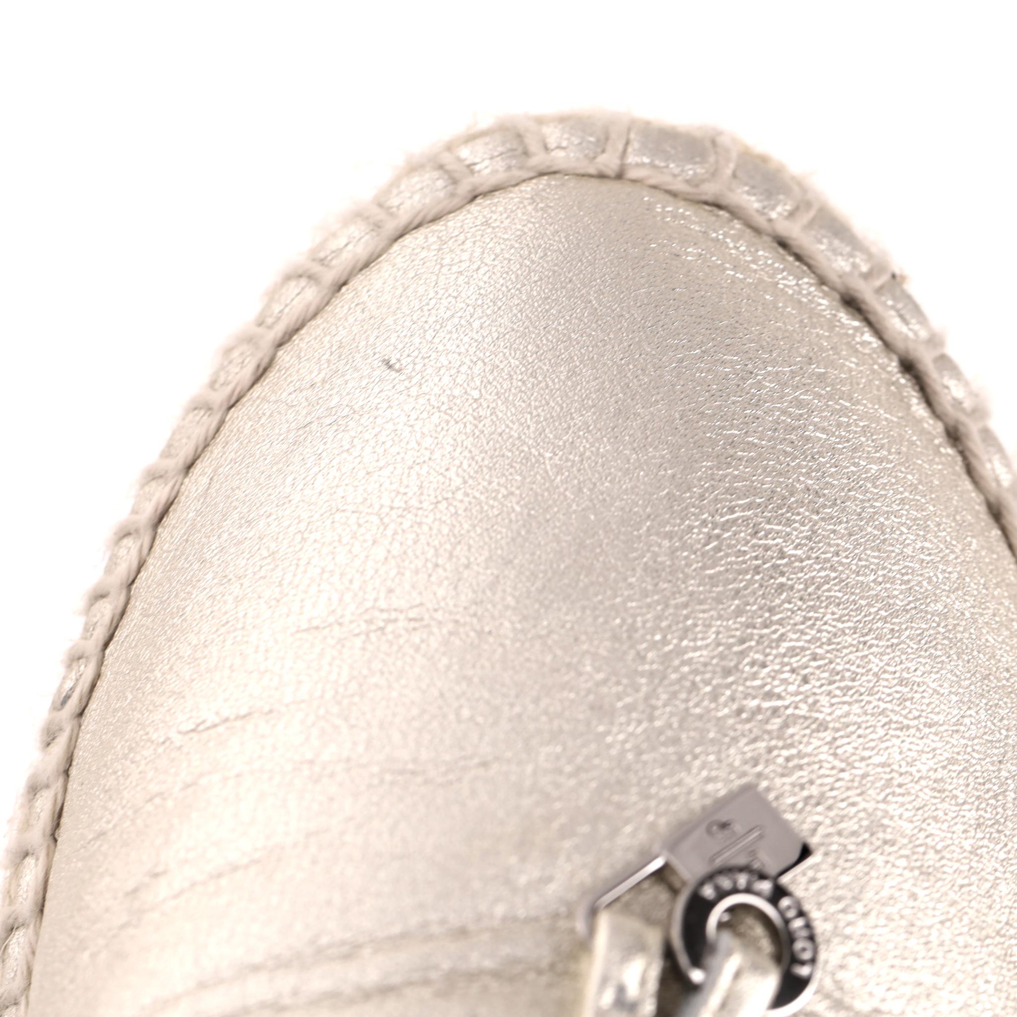 Alpargatas de piel metalizadas Loro Piana My Charms en venta 5