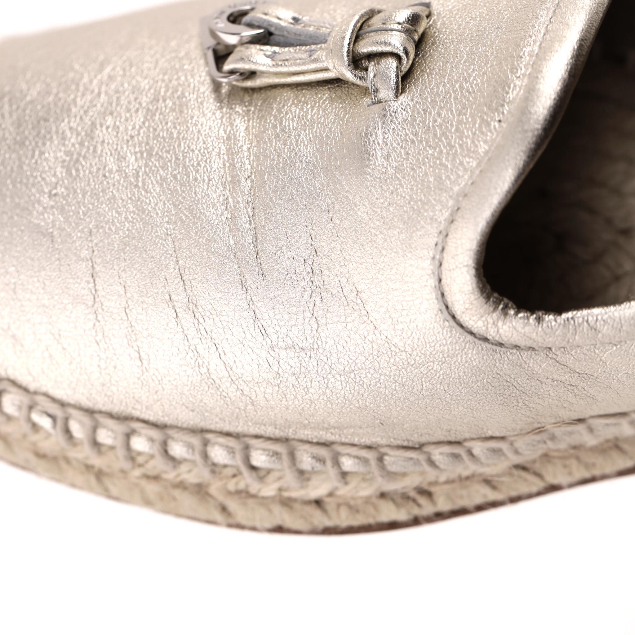 Alpargatas de piel metalizadas Loro Piana My Charms en venta 6