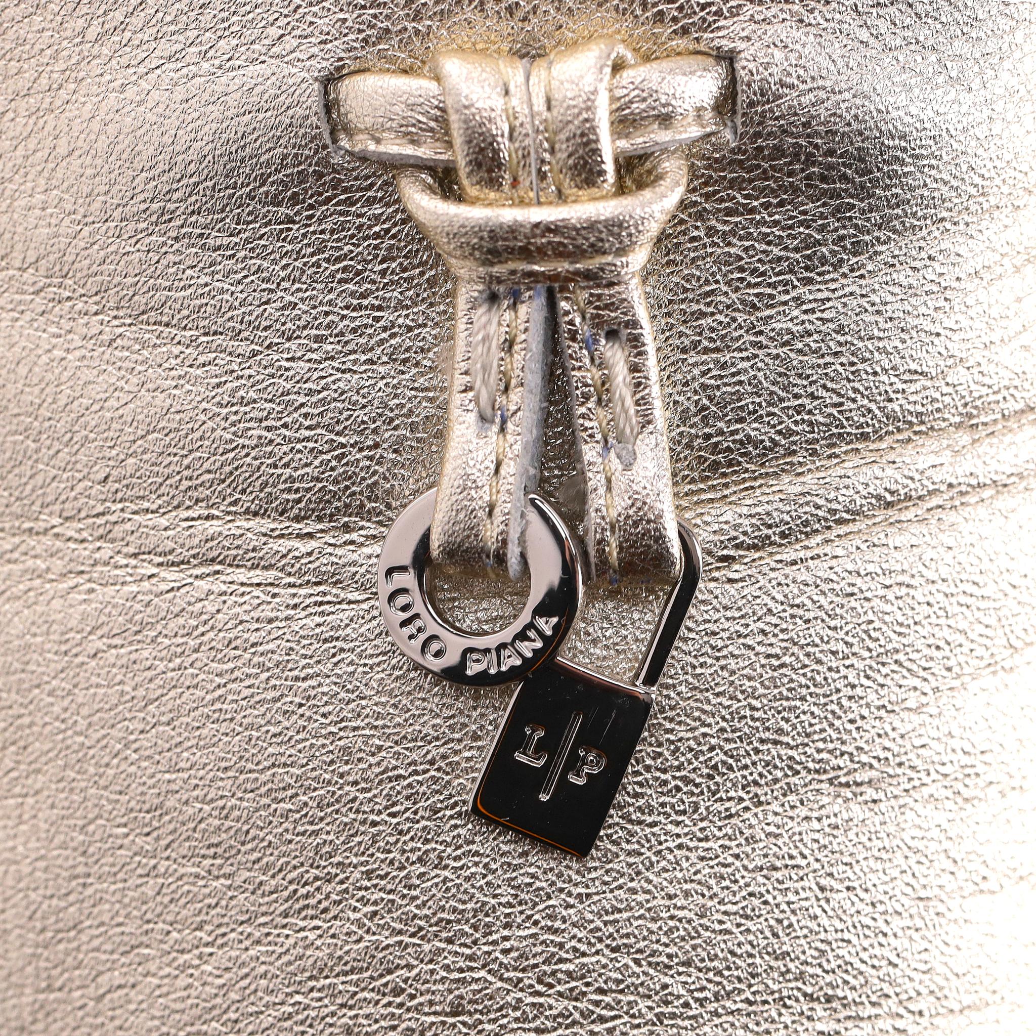 Alpargatas de piel metalizadas Loro Piana My Charms en venta 2