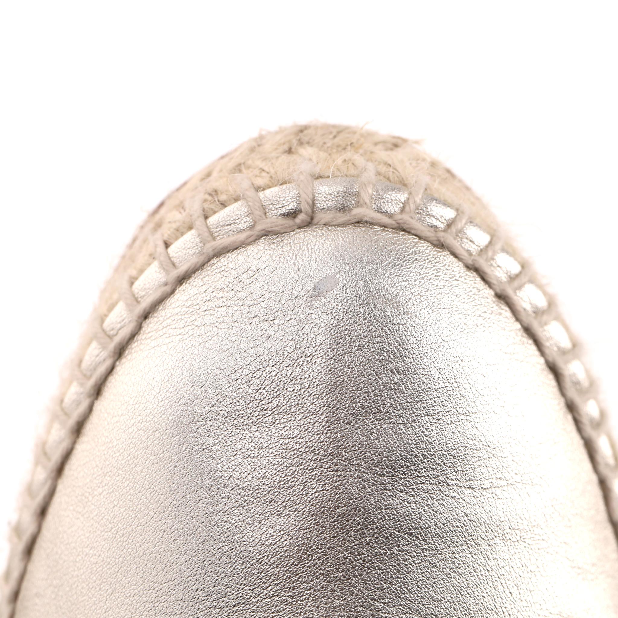 Alpargatas de piel metalizadas Loro Piana My Charms en venta 4