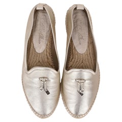 Loro Piana My Charms Metallic Leather Espadrilles