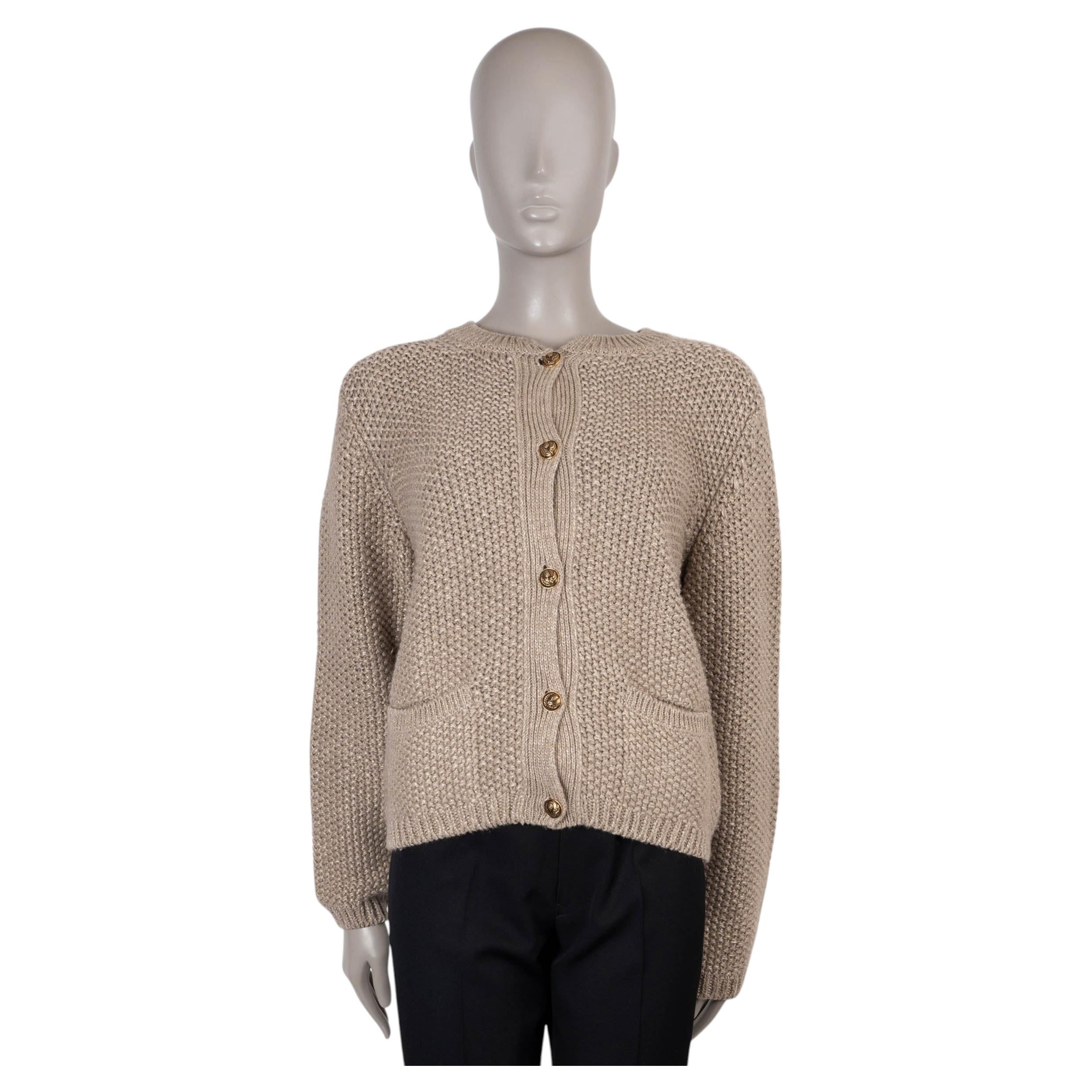 Loro Piana lino naturale cashmere 2024 BARANCA Cardigan Maglione 42 M
