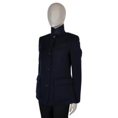 LORO PIANA navy blue cashmere ROADSTER MINI Jacket 42 M