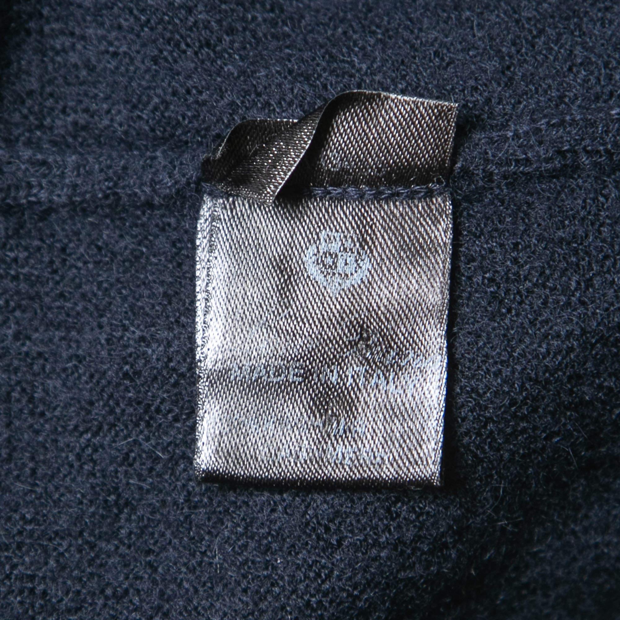 Loro Piana Navy Blue Cashmere Turtleneck Sweater  1