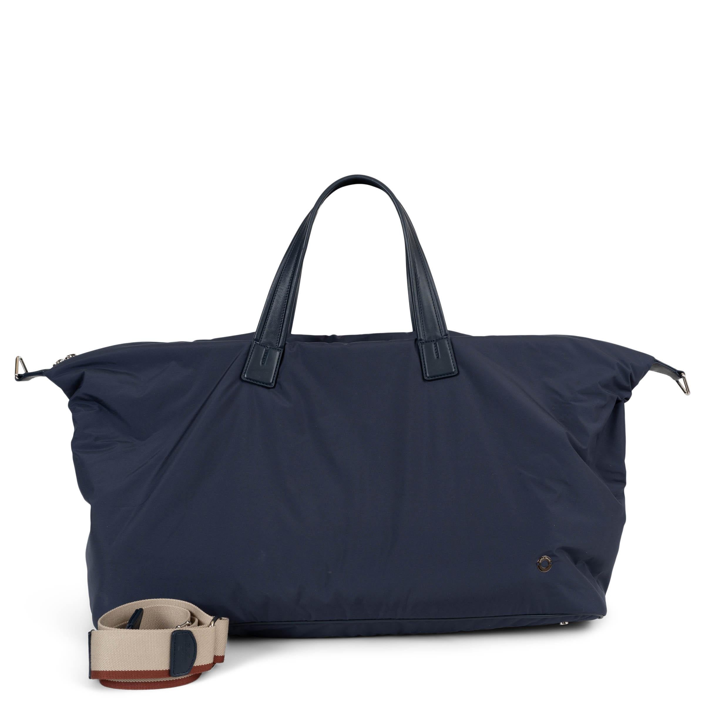 LORO PIANA marineblaue VOYAGER DUFFLE GRANDE Reisetasche aus Nylon im Angebot