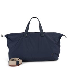LORO PIANA navy blue nylon VOYAGER DUFFLE GRANDE Travel Bag
