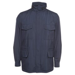 Loro Piana Navy Blue Windmate Traveller Bomber Jacket S