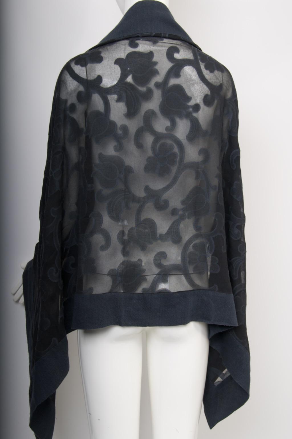 De las mujeres Loro Piana Navy Burn-out Shawl en venta