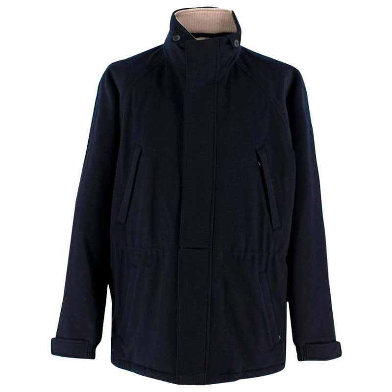 Loro Piana Navy Cashmere Icer Ski Jacket with Storm System XL at 1stDibs