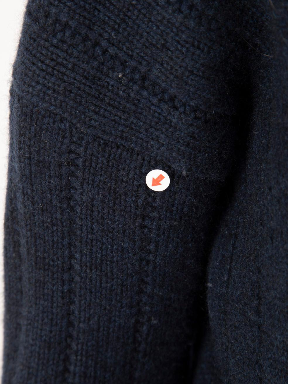 Women's Loro Piana Navy Cashmere Knitted Jumper Size M
