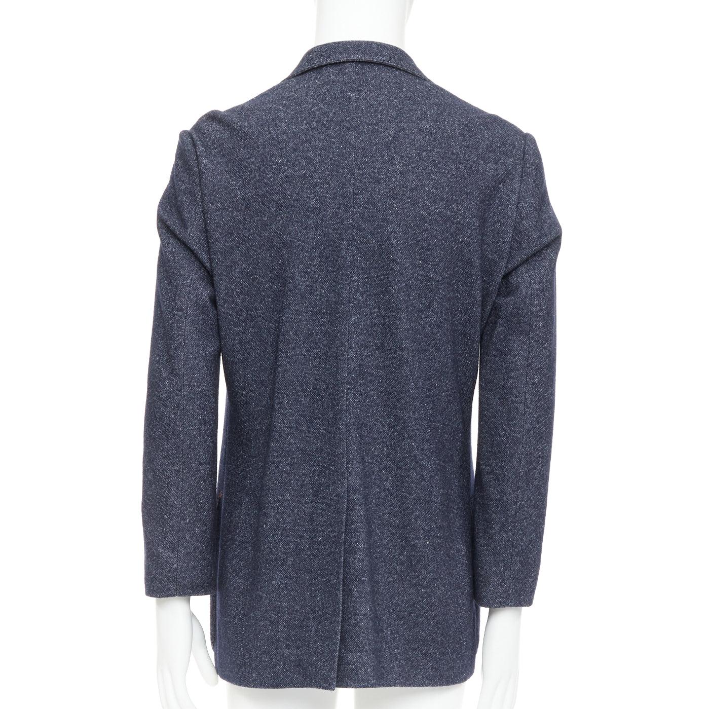 LORO PIANA navy Kaschmir Leinen unstrukturierter Sportmantel Blazer IT52 XL im Angebot 1