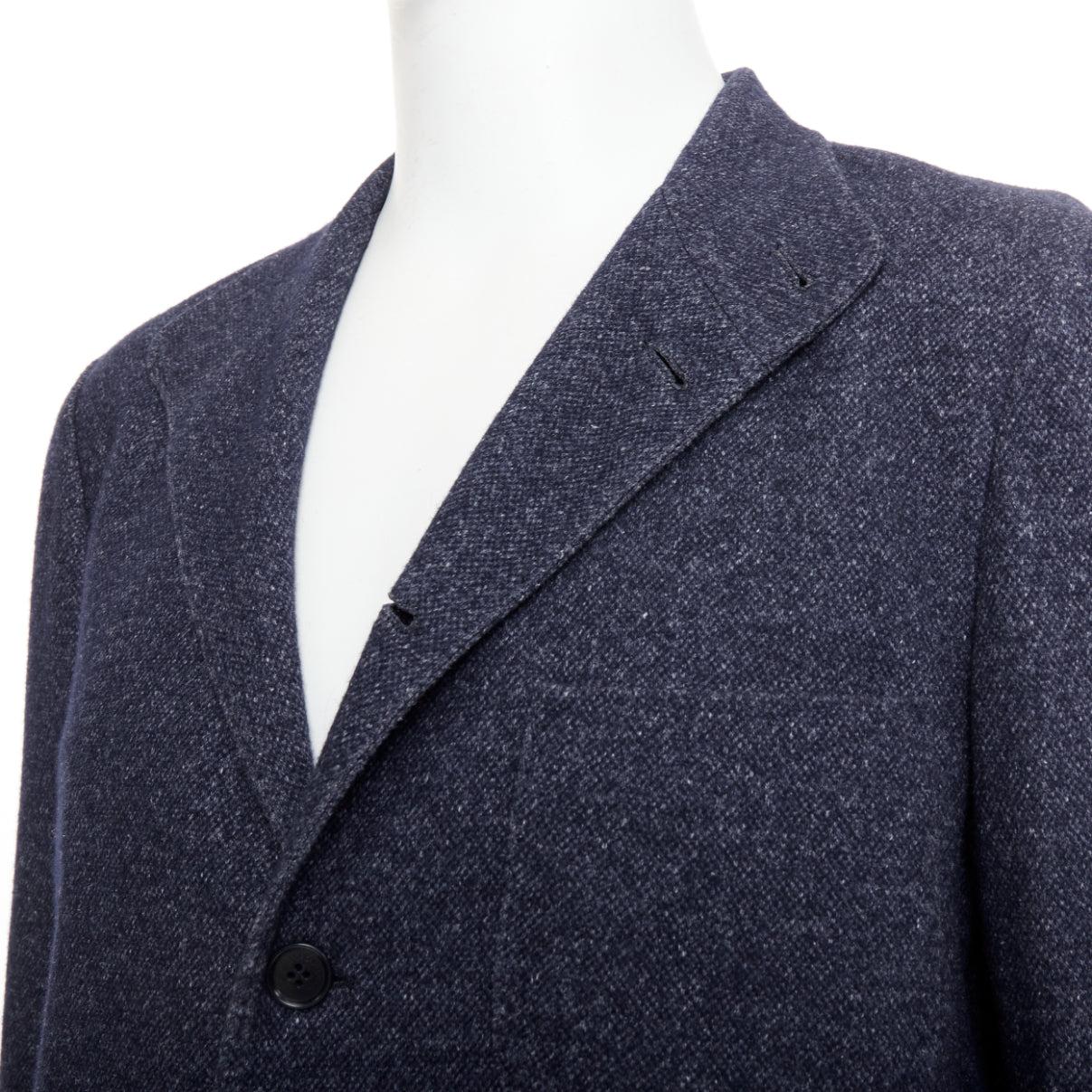 LORO PIANA navy Kaschmir Leinen unstrukturierter Sportmantel Blazer IT52 XL im Angebot 3