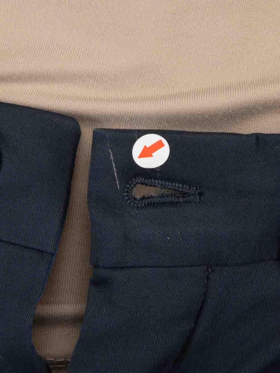 Women's Loro Piana Navy Low Rise Slim Fit Trousers Size XXS For Sale