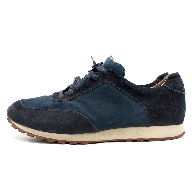 Loro Piana Navy Weekend Walk Suede Sneakers 44 at 1stDibs | loro piana ...