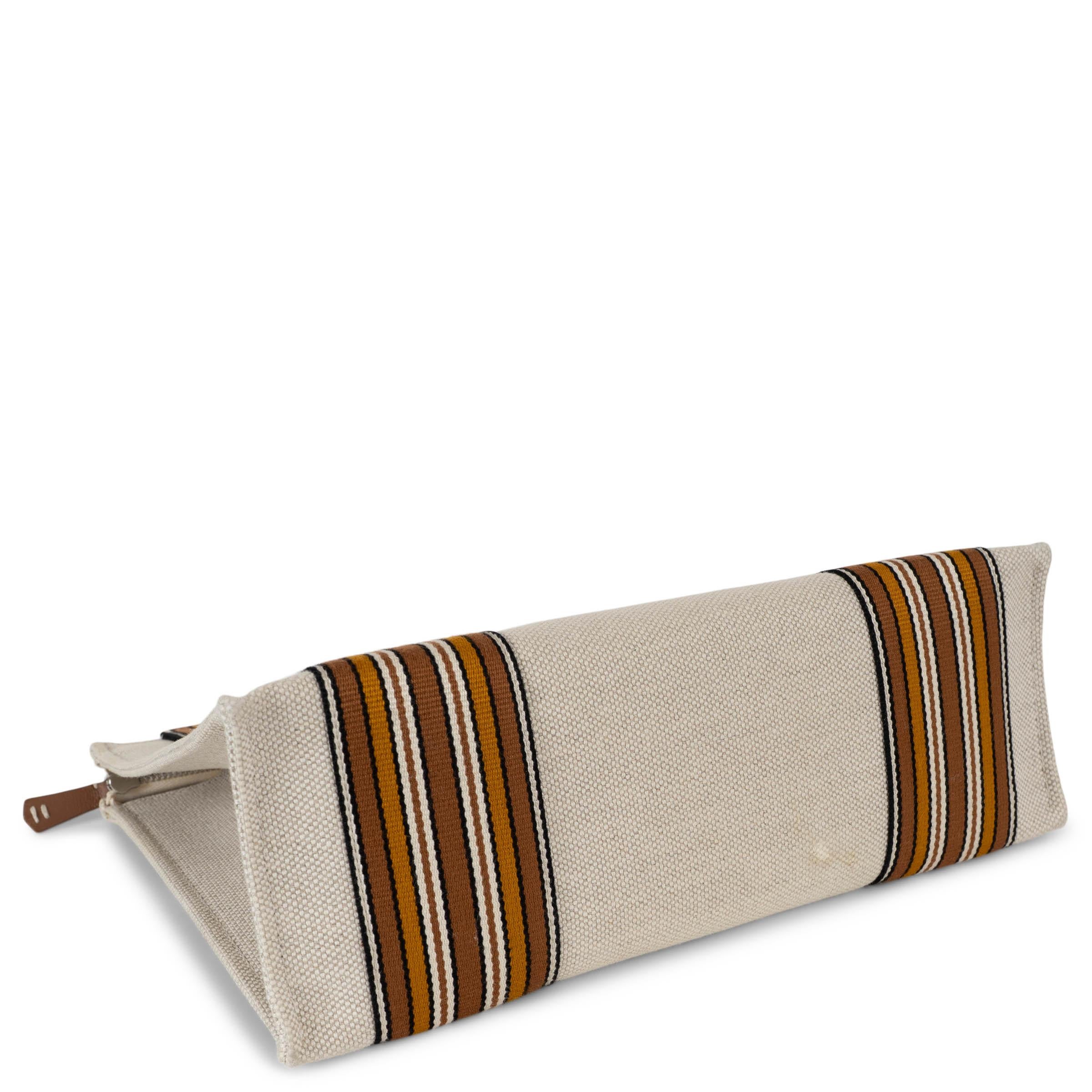 LORO PIANA toile avoine 2022 WEBBING TRIM POUCH Sac Unisexe en vente