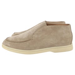 Loro Piana Open Walk Ankle Boots Beige