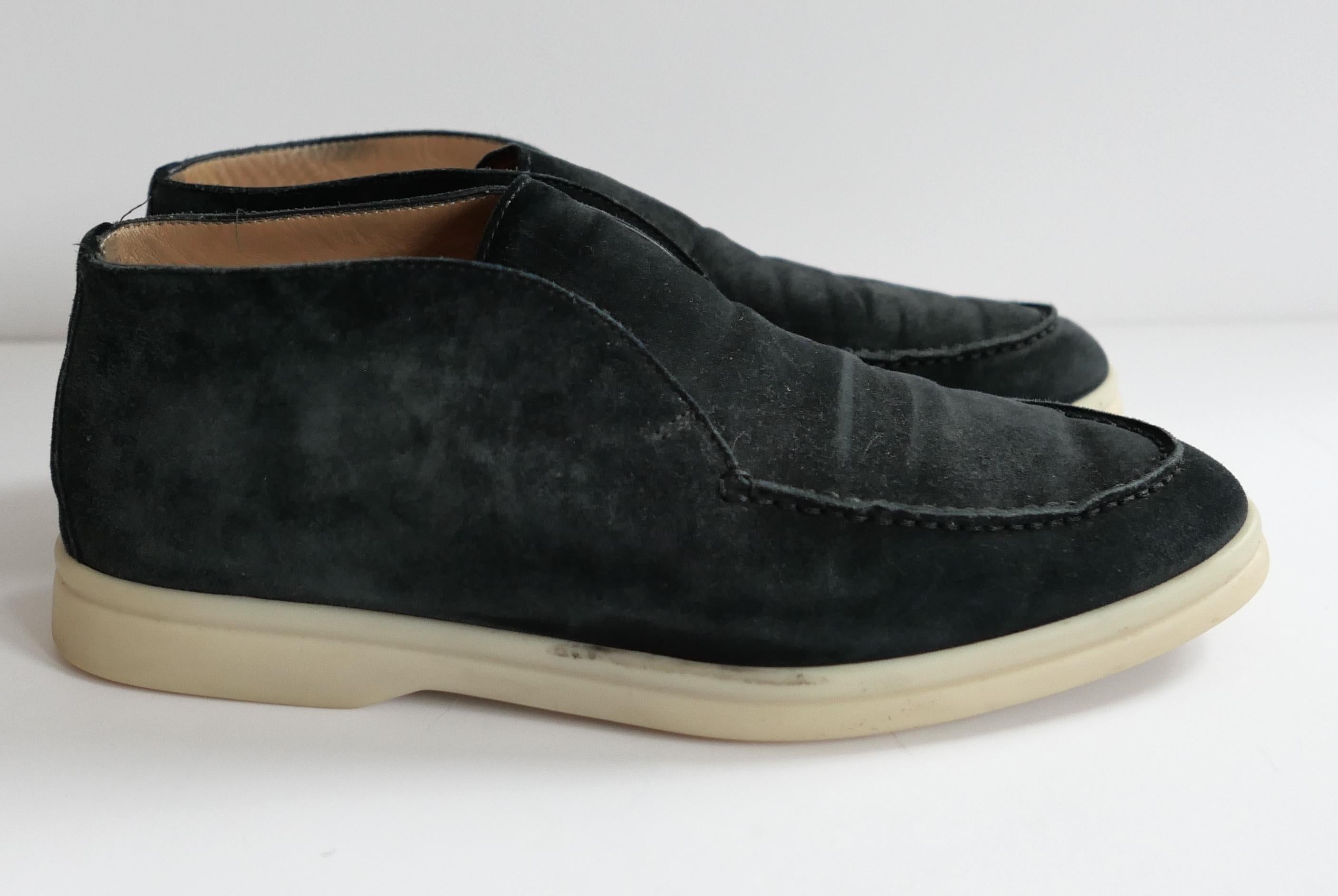 Botines Loro Piana Open Walk Negro